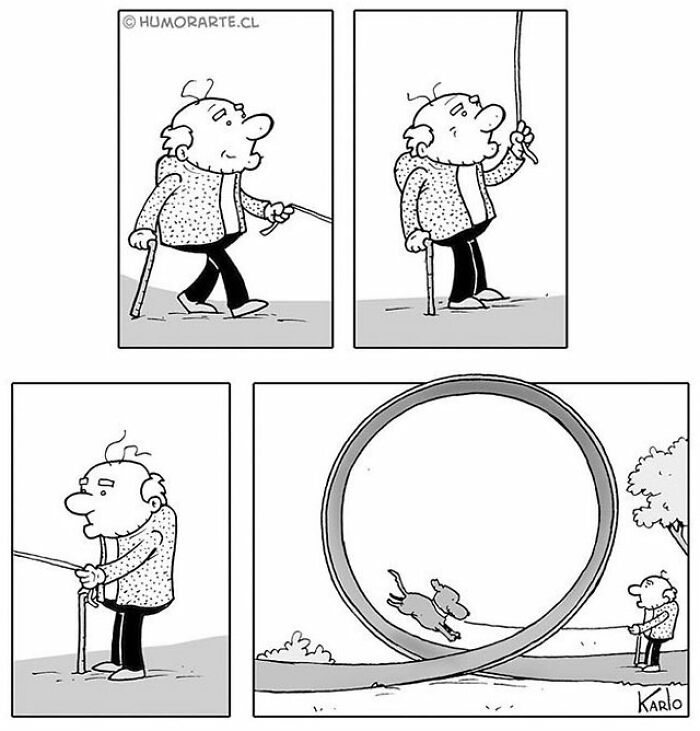 Artist Shows The Adventures Of Elderly People In A Very Cute Way