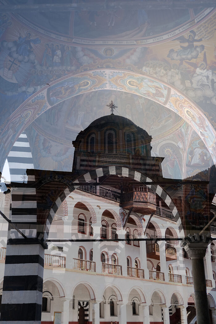 Double Exposure Photograph Showcasing Bulgaria's Beauty