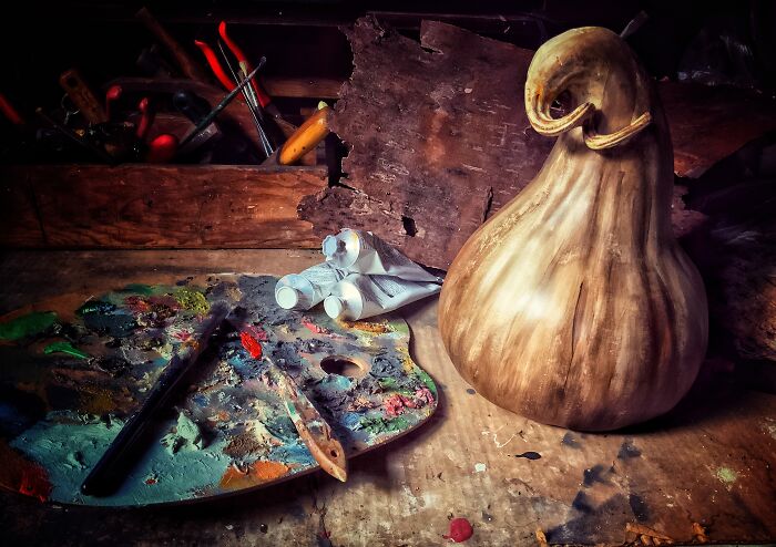 How I Turned A Fake Pumpkin Into A Whimsical Halloween Character (19 Pics)