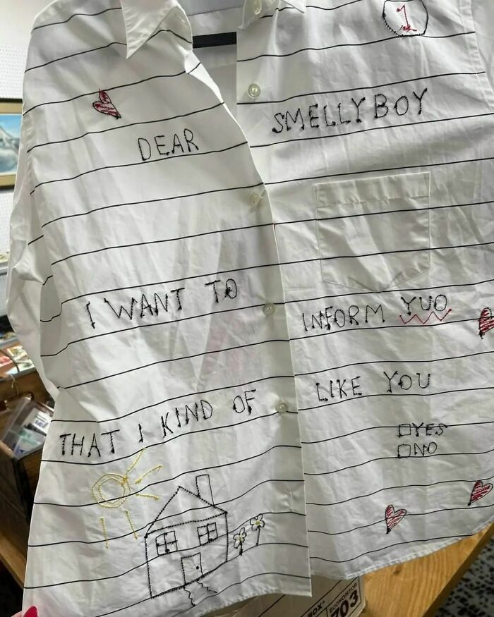 Found And Left At Montgomery Street Antique Mall. Fort Worth, Texas. Long Sleeve Blouse