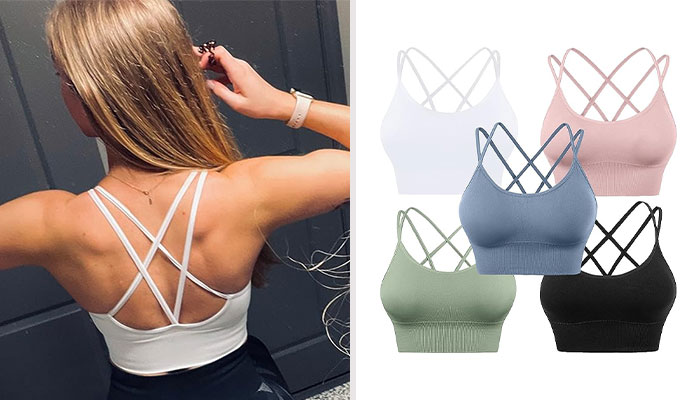 Evercute Cross Back Sport Bra: Offers A Breathable And Comfortable Fit Perfect For Your Workout Or Everyday Wear