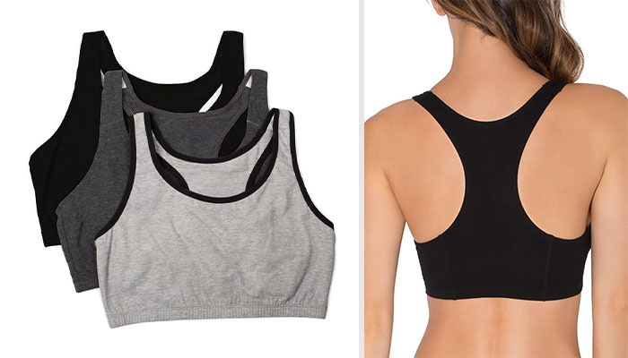 Fruit Of The Loom Women's Built Up Sports Bra: Ensures Full Coverage And Lasting Comfort