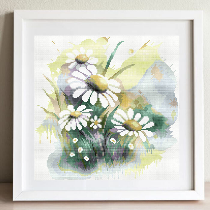 I Create Cross Stitch Patterns In A Watercolor Style