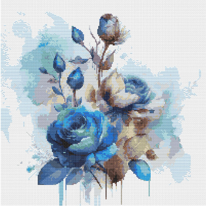 I Create Cross Stitch Patterns In A Watercolor Style