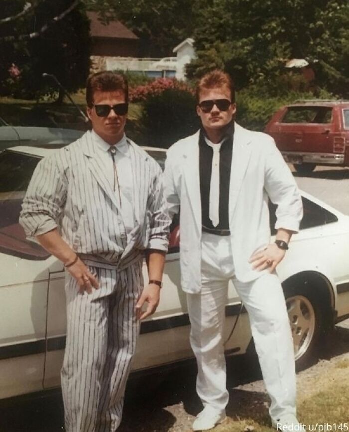 My Uncle And My Dad Posing On A Nissan 300 Zx, Late 80s