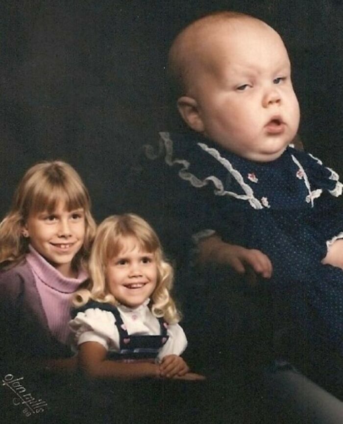 My Great-Grandmother Worked For A Photography Studio In The 80’s. She Was Watching Us One Day And Decided To Surprise My Mother With Professional Photos Of The Three Of Us
