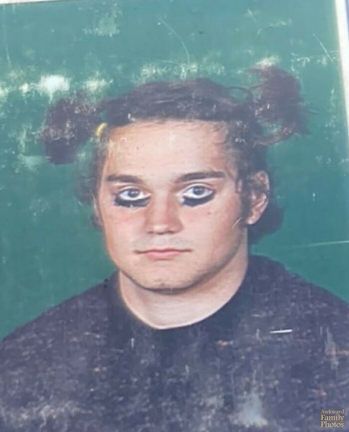 For My High School Yearbook Photo, I Wanted To Stand Out. I Brought It Home And Proudly Showed My Grandma Who Broke Down Crying In A Way I Have Never Seen Before