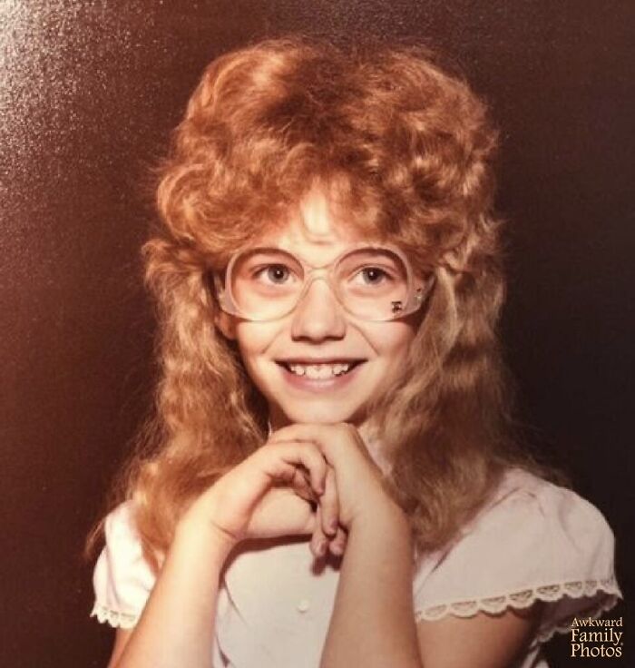 My School Photo From The 80s. My Mullet Was Fashioned After The 1982 Happy Birthday Barbie And My Glasses Are Decorated With Decals Picked Out From The Decal Book At The Optical Shop