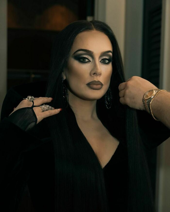 Adele As Morticia Addams