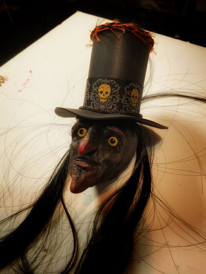 How I Turned A Fake Pumpkin Into A Whimsical Halloween Character (19 Pics)