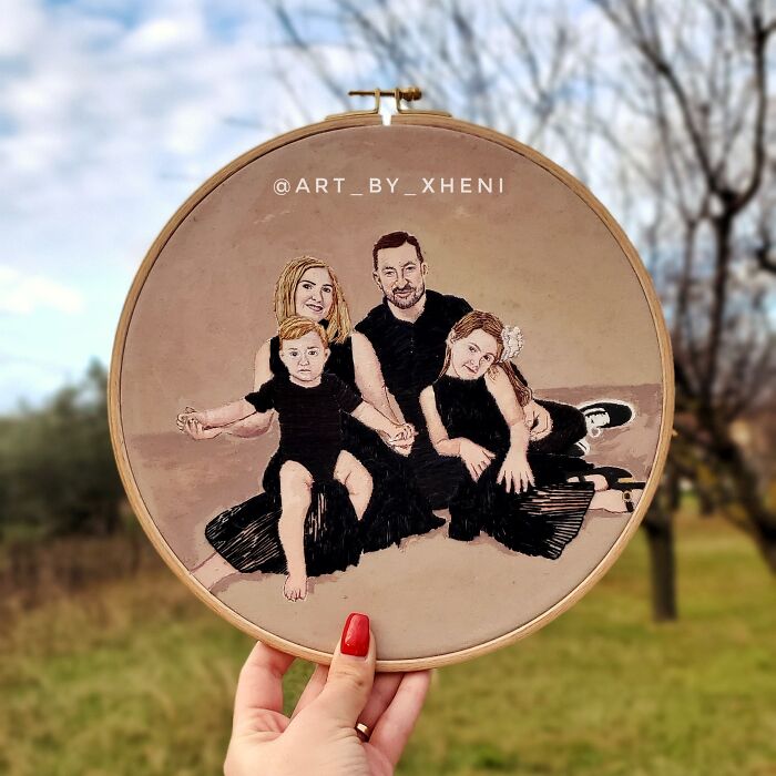 Embroidery Hoop Art Landscape