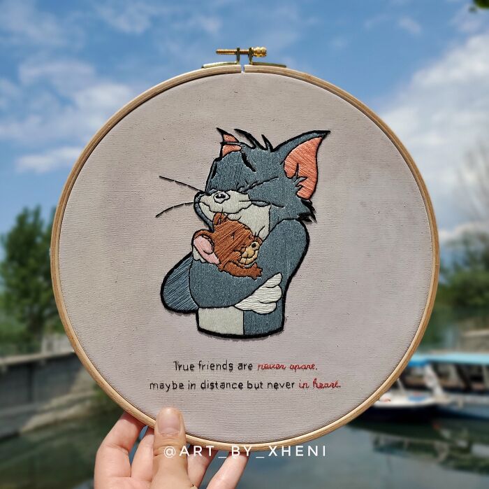 Embroidery Hoop Art Landscape