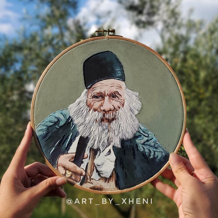 Embroidery Hoop Art Landscape