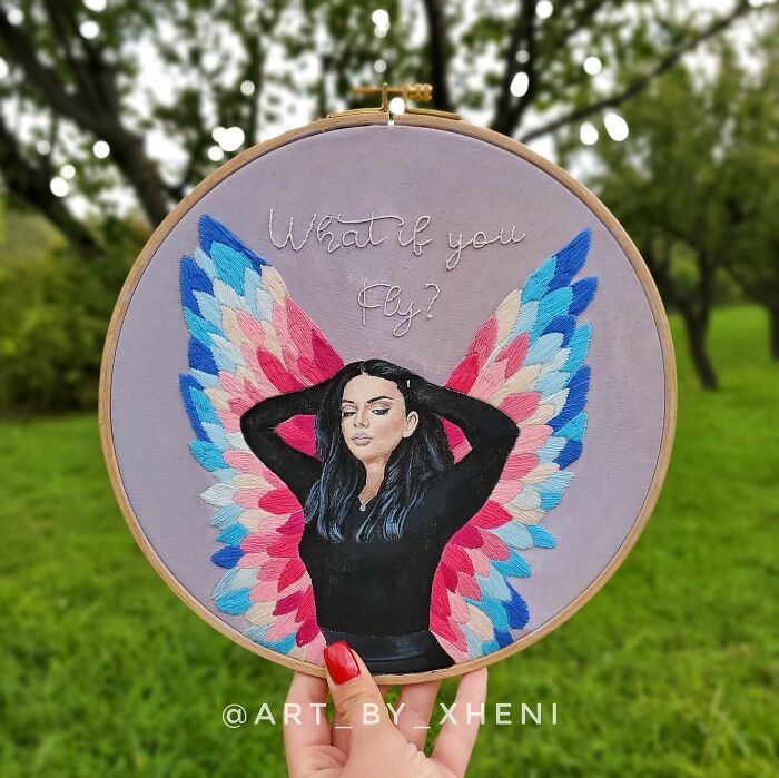 Embroidery Hoop Art Landscape