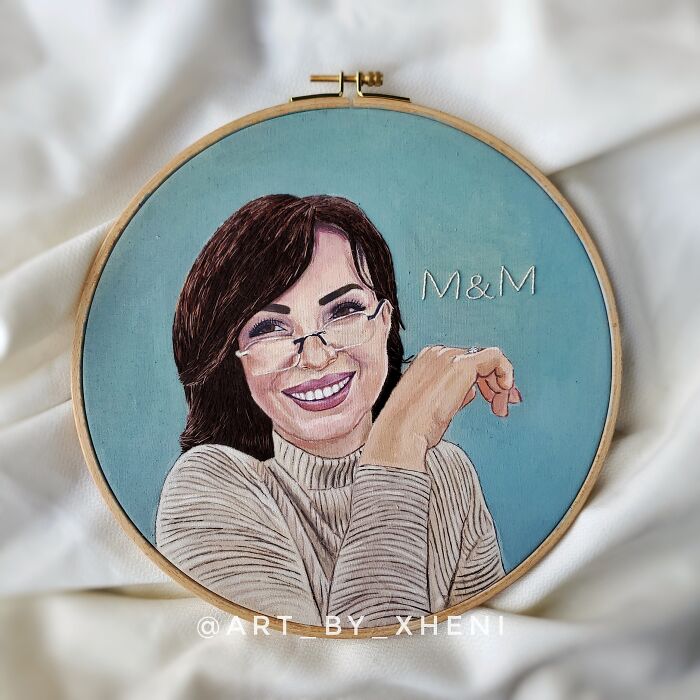 Embroidery Hoop Art Landscape