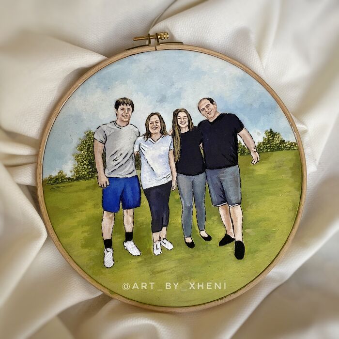 Embroidery Hoop Art Landscape