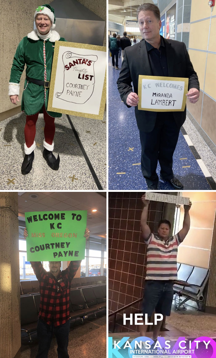 Every Time My Dad Picks Me Up From The Airport He Makes A Sign ...