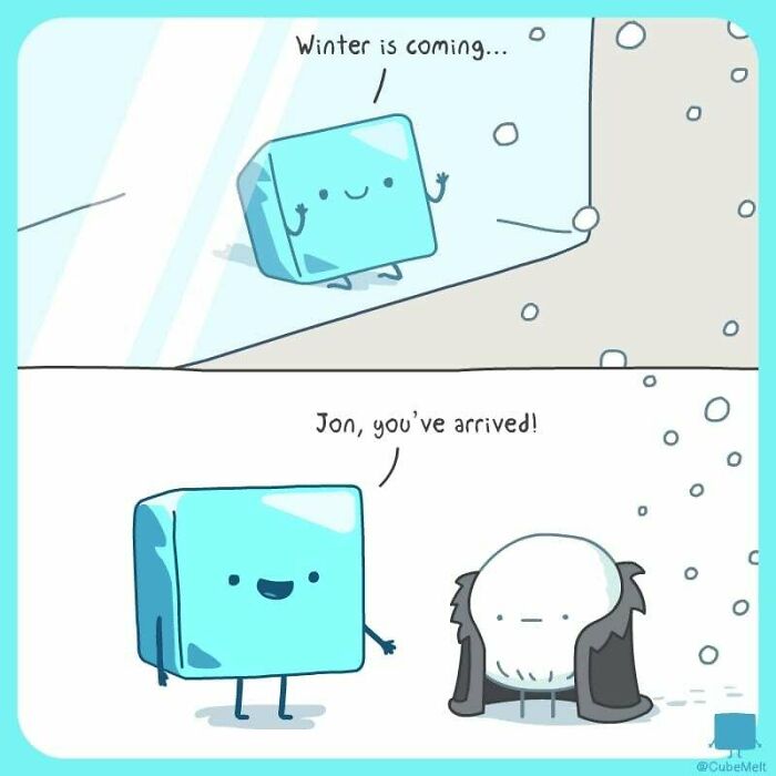 Hilarious Comics That Feature Ice Cube Who Melts In Various Situations (New Pics)