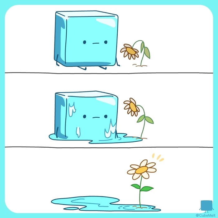 Hilarious Comics That Feature Ice Cube Who Melts In Various Situations (New Pics)