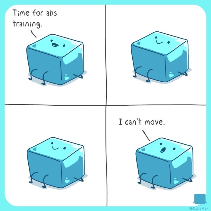 Hilarious Comics That Feature Ice Cube Who Melts In Various Situations (New Pics)