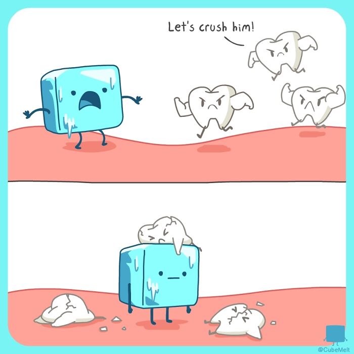Hilarious Comics That Feature Ice Cube Who Melts In Various Situations (New Pics)
