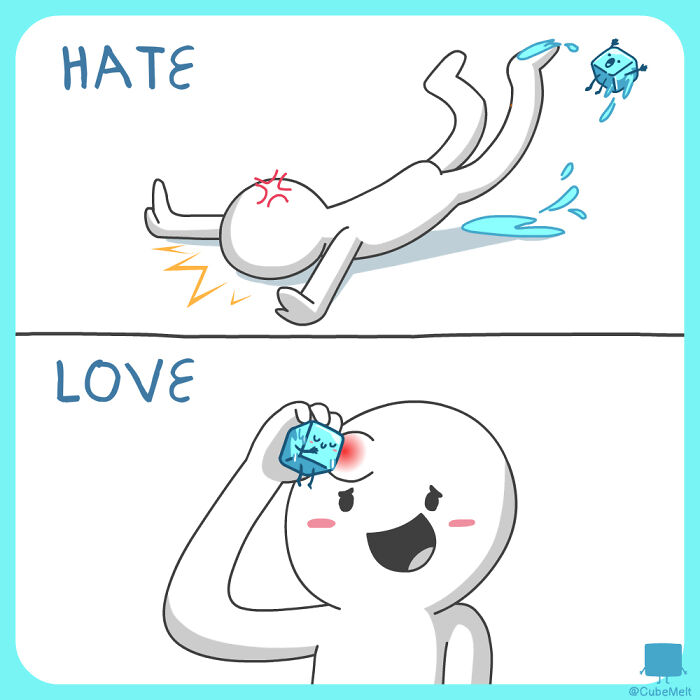 Hilarious Comics That Feature Ice Cube Who Melts In Various Situations (New Pics)