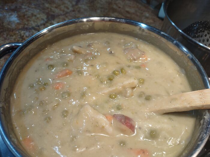 I Forgot To Buy The Pie Crusts, So I Made Chicken With Homemade Dumplings