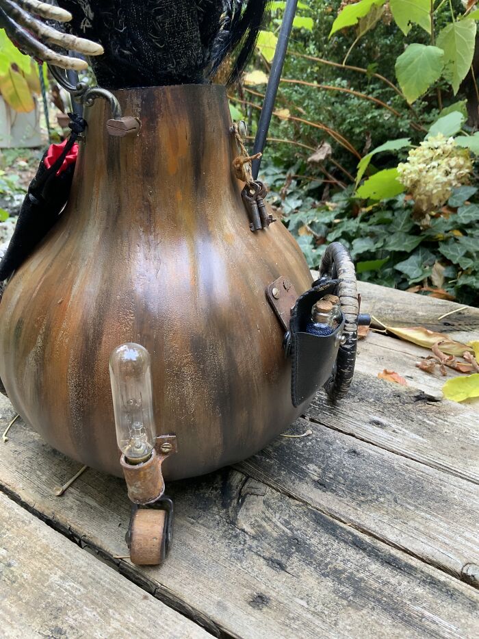 How I Turned A Fake Pumpkin Into A Whimsical Halloween Character (19 Pics)