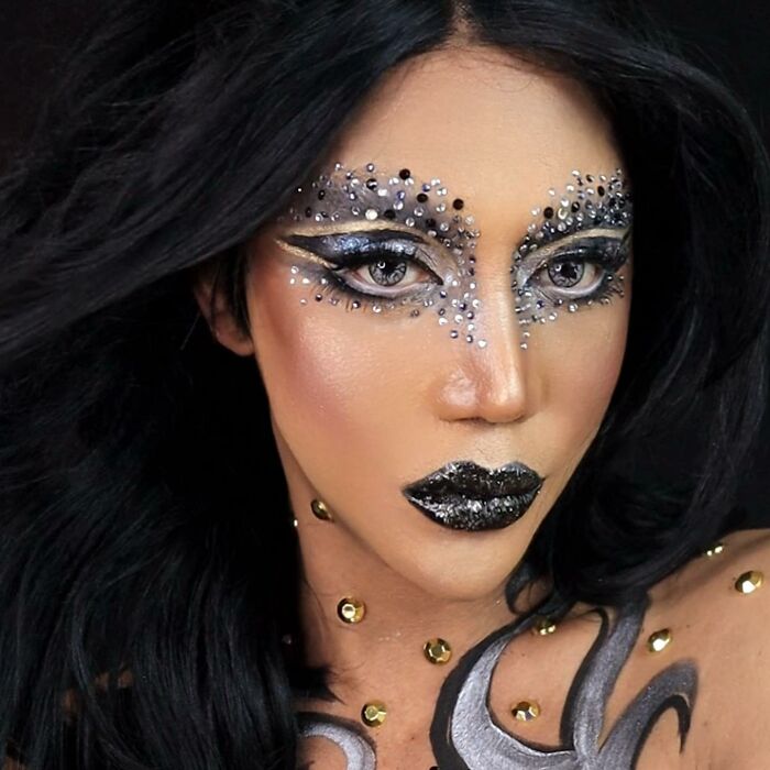 A Picture Of A Fantasy Creature Makeup Transformation