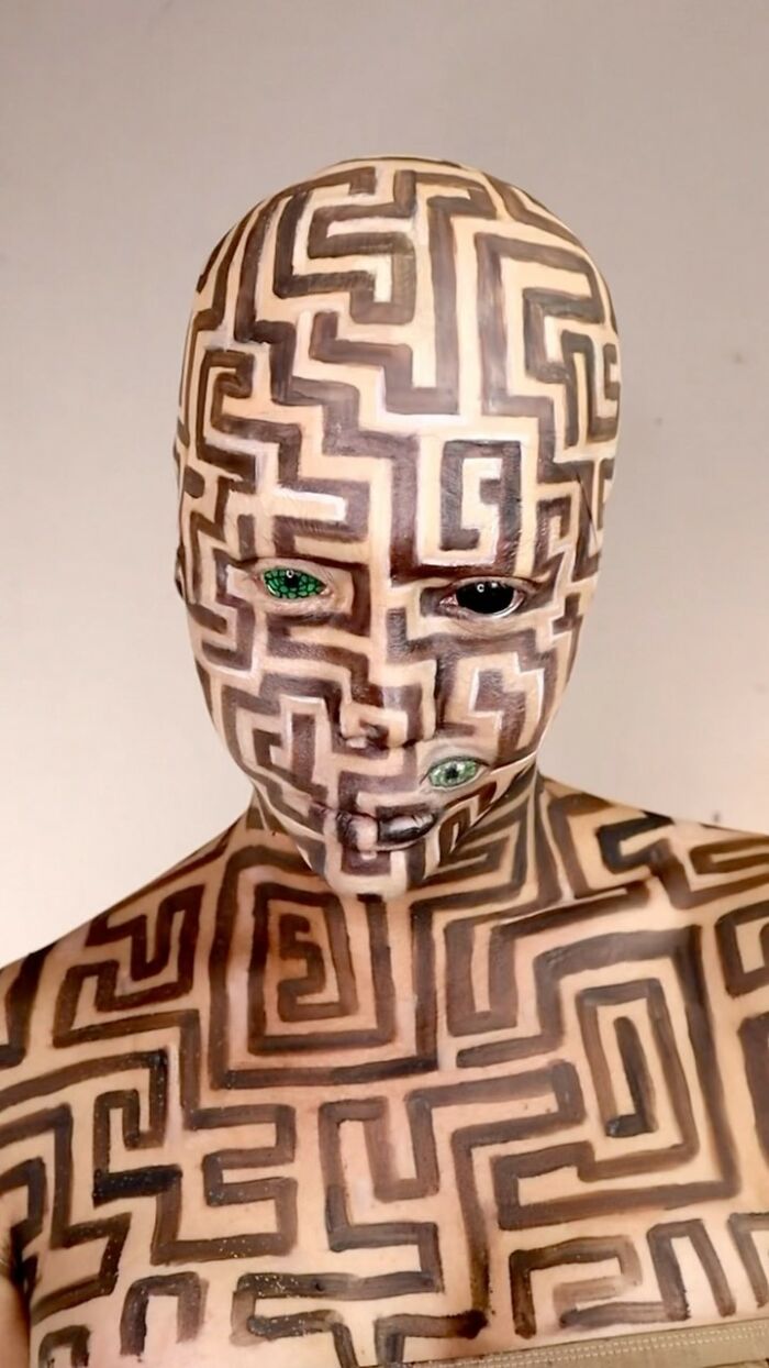 A Picture Of A Fantasy Creature Makeup Transformation