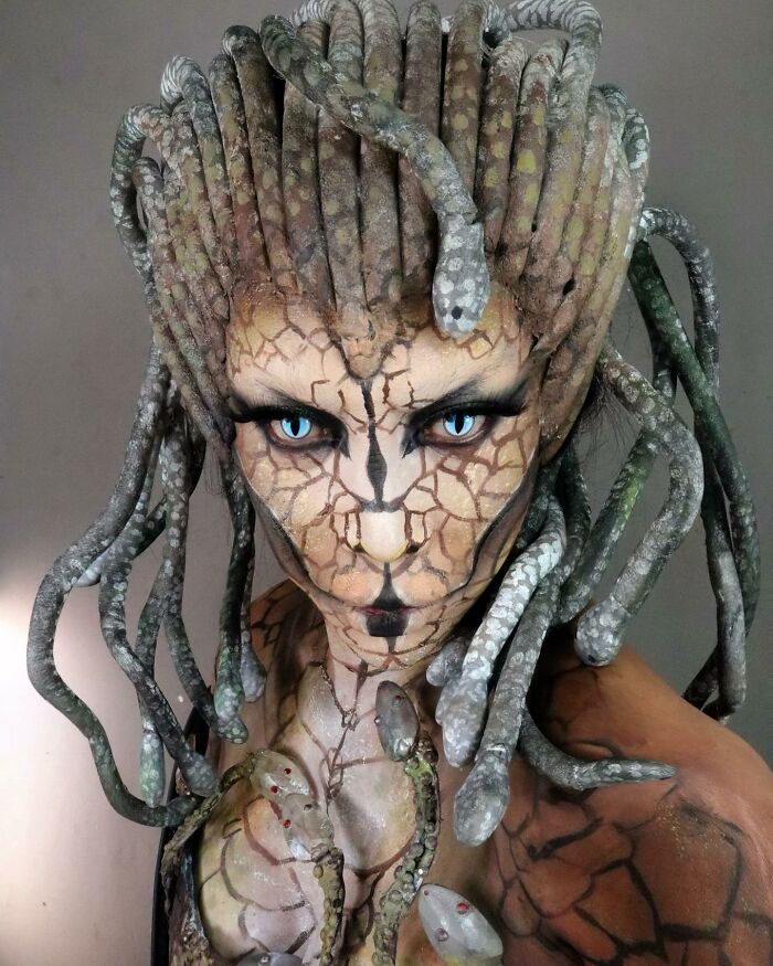 A Picture Of A Fantasy Creature Makeup Transformation