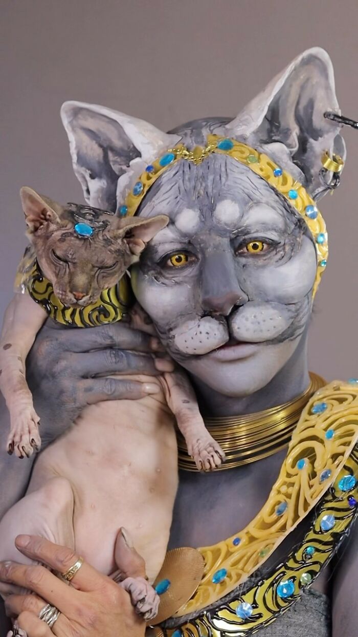 A Picture Of A Fantasy Creature Makeup Transformation