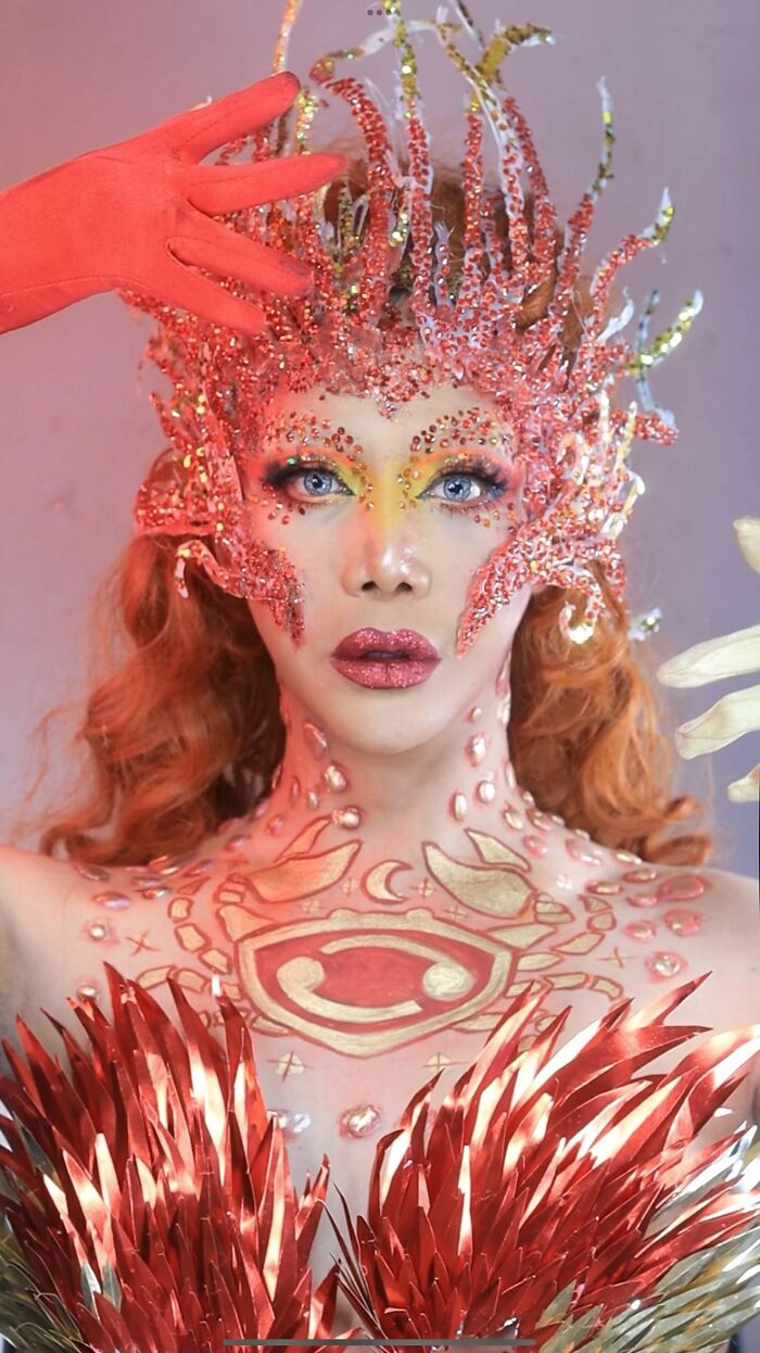 A Picture Of A Fantasy Creature Makeup Transformation