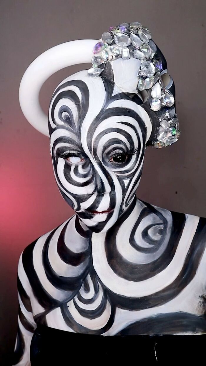 A Picture Of A Fantasy Creature Makeup Transformation