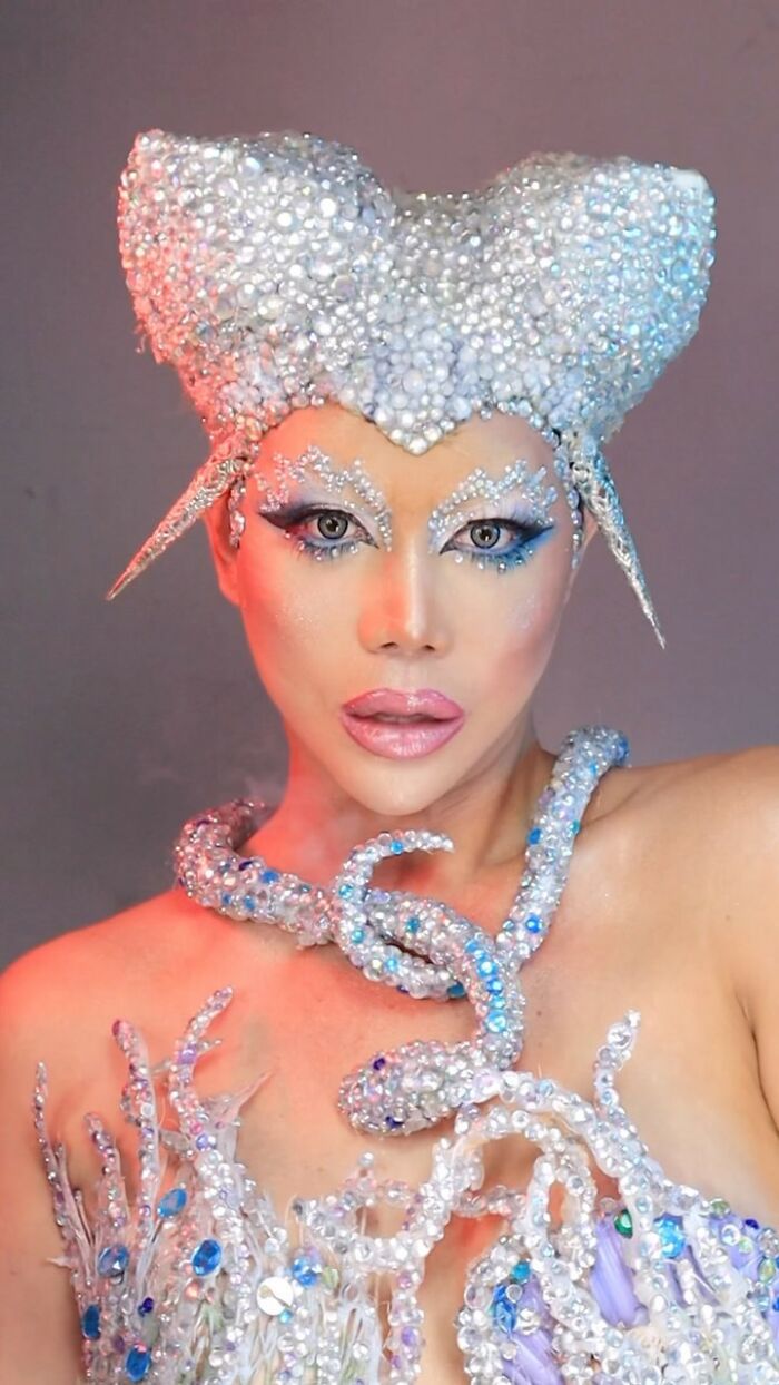 A Picture Of A Fantasy Creature Makeup Transformation