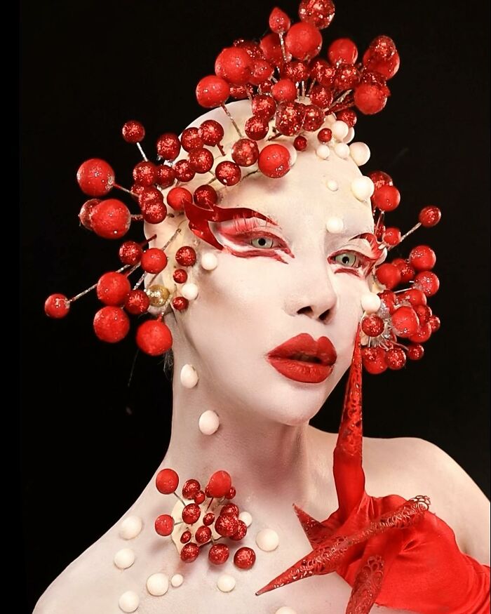 A Picture Of A Fantasy Creature Makeup Transformation