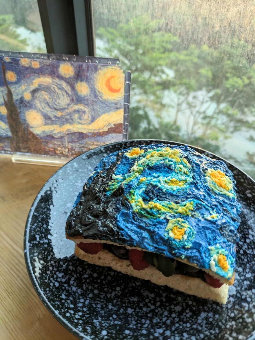 Presenting 'The Starry Night' Schiacciata Bread