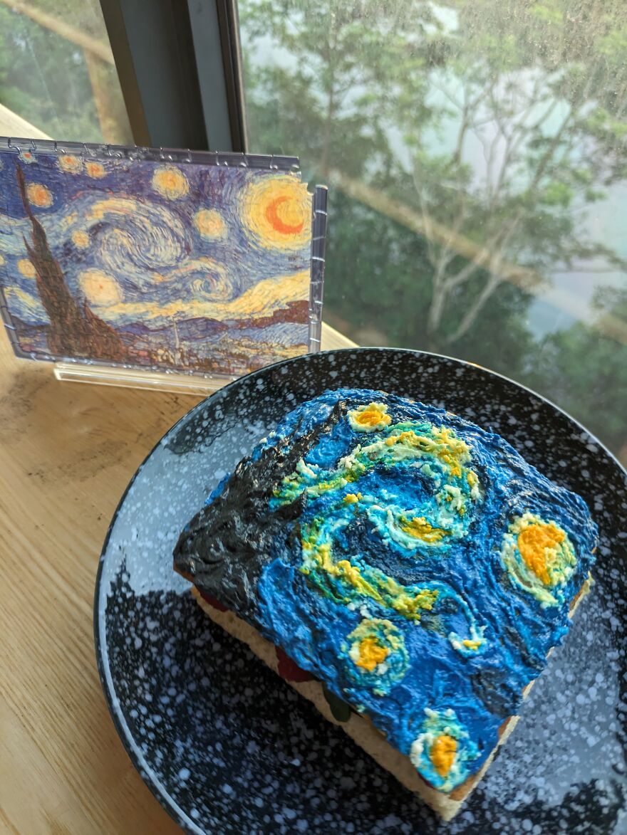 Presenting 'The Starry Night' Schiacciata Bread