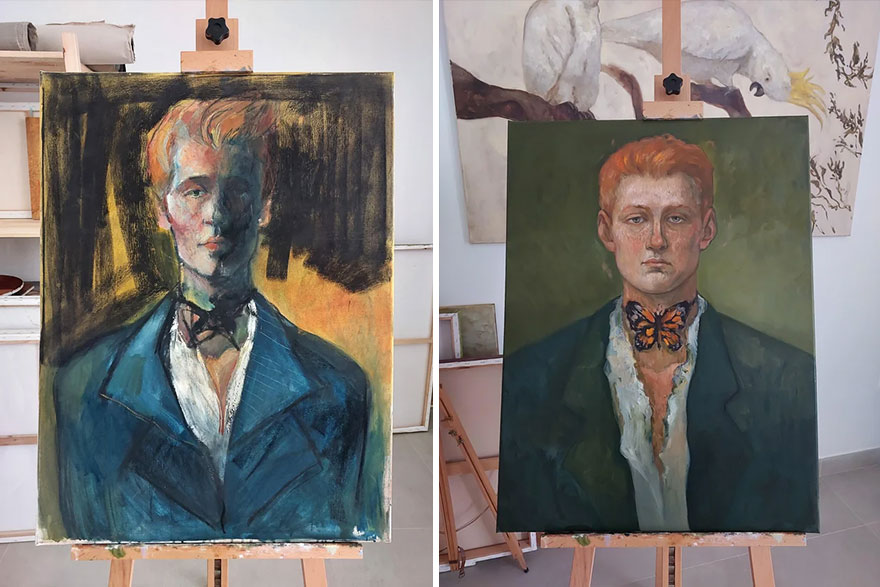 I Repainted On Top Of The Old Work. 16 Y/O vs. 26 Y/O