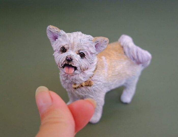 My Collection Of Dog And Cat Sculptures That I Made From Polymer Clay (30 Pics)