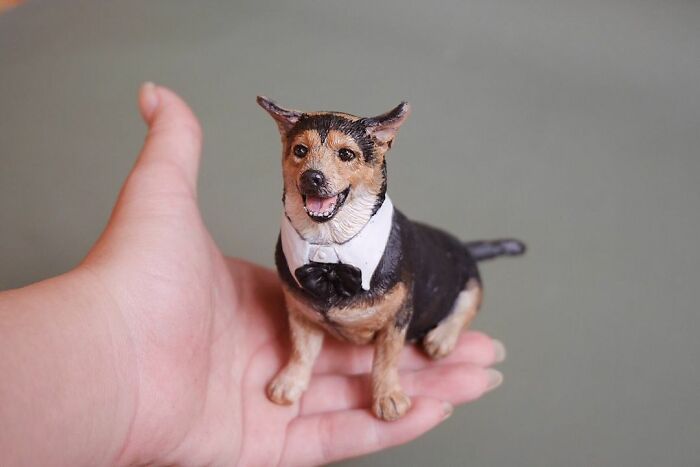 My Collection Of Dog And Cat Sculptures That I Made From Polymer Clay (30 Pics)