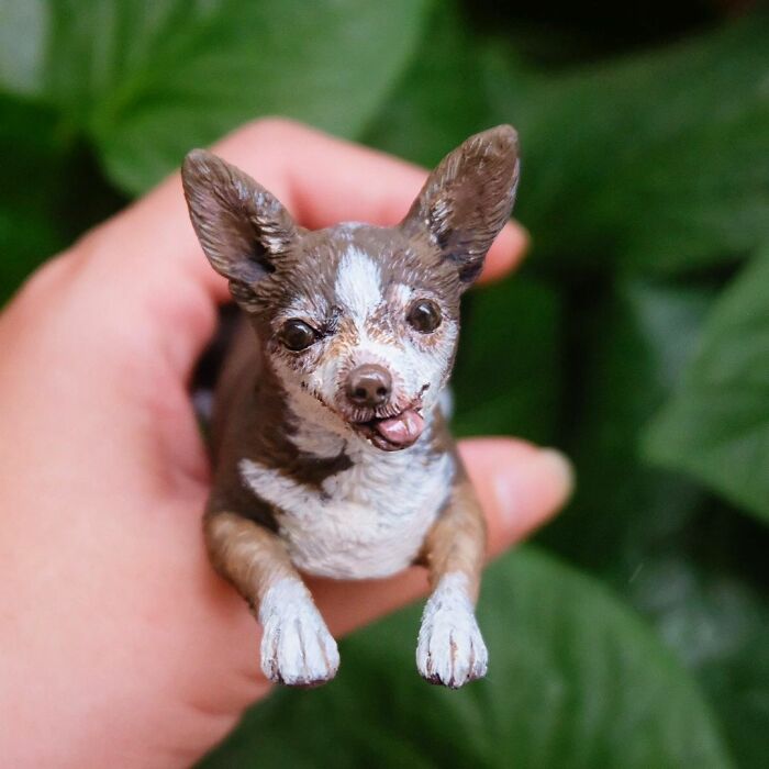 My Collection Of Dog And Cat Sculptures That I Made From Polymer Clay (30 Pics)