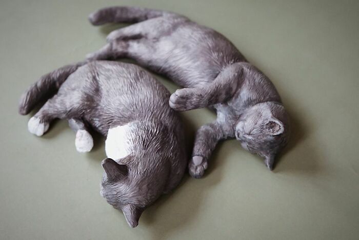 My Collection Of Dog And Cat Sculptures That I Made From Polymer Clay (30 Pics)