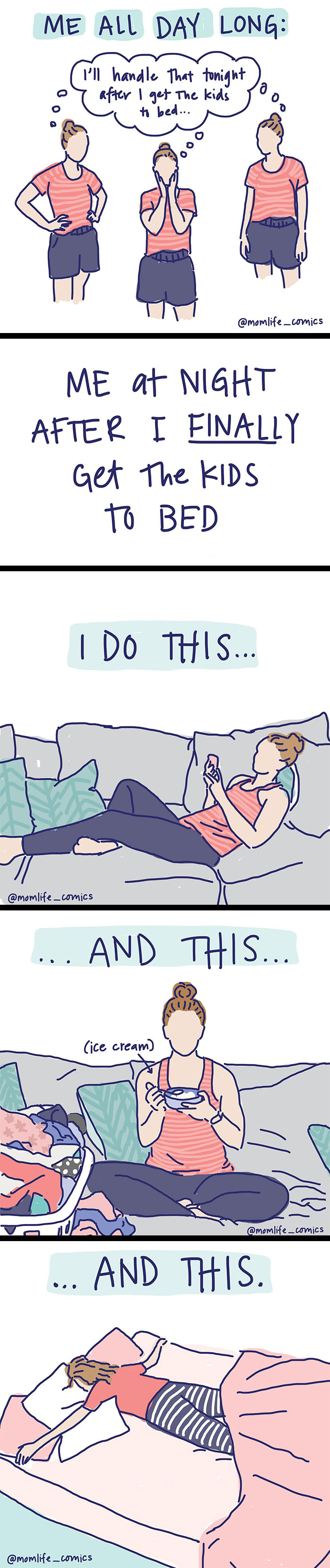 A Comic About Free Time After Kids Go To Bed