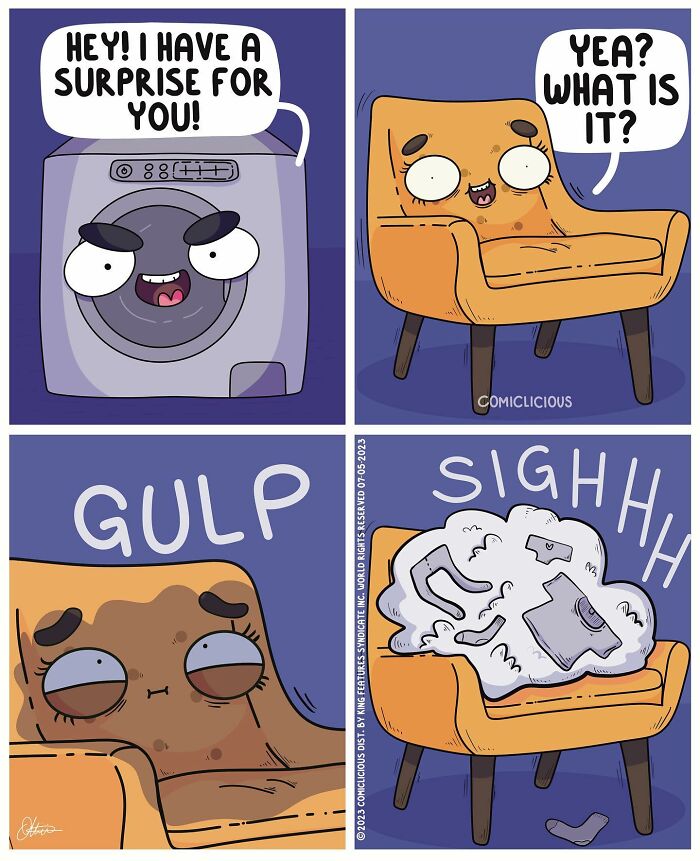 A Comic About Washing Machine's Surprise