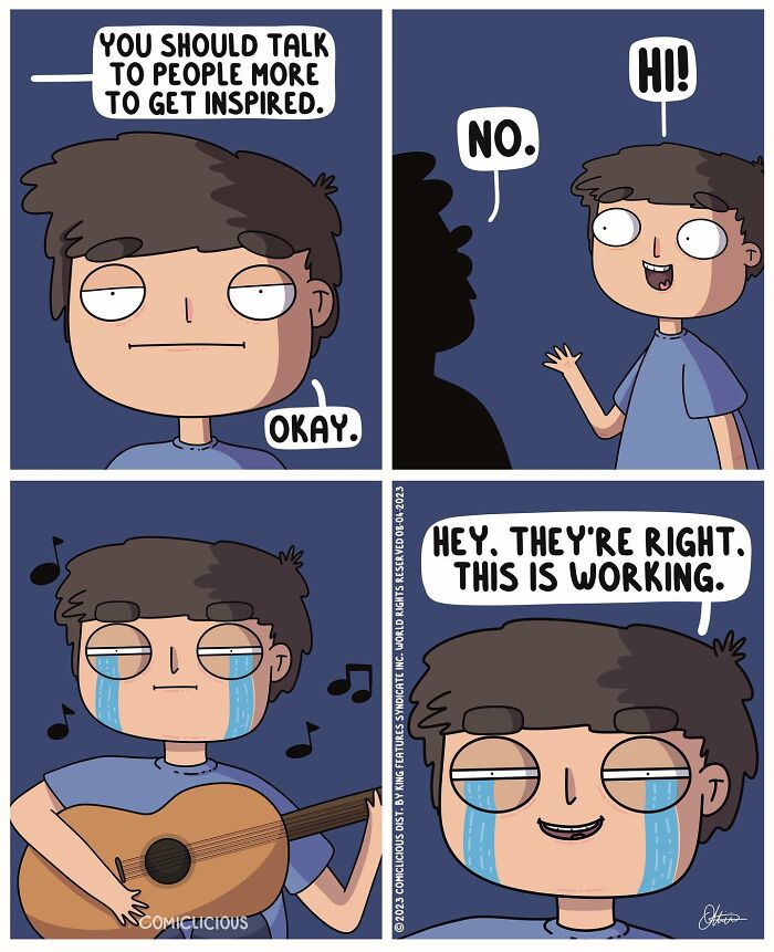 A Comic About Talking To People To Get Inspired