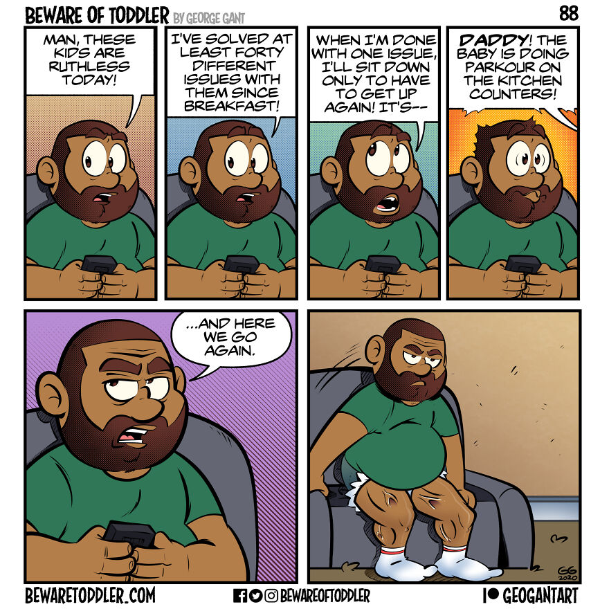 Toddlerhood: I Drew 32 Comics About Daily Life As A Stay-At-Home Dad To A Two-Year-Old