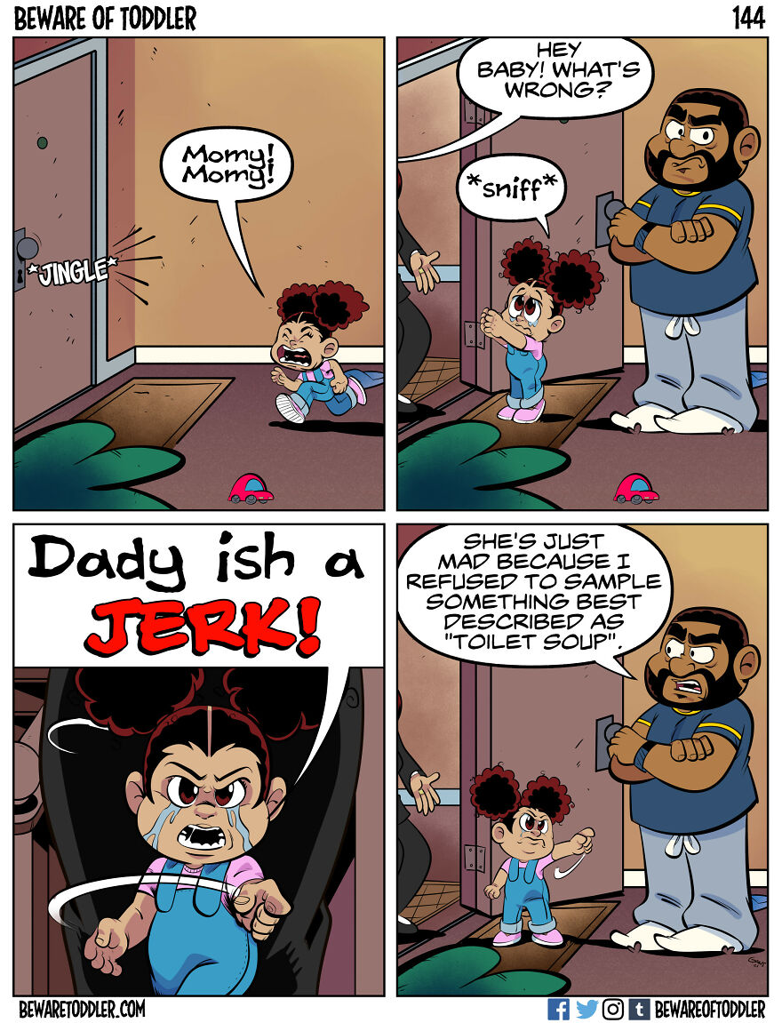 Toddlerhood: I Drew 32 Comics About Daily Life As A Stay-At-Home Dad To A Two-Year-Old