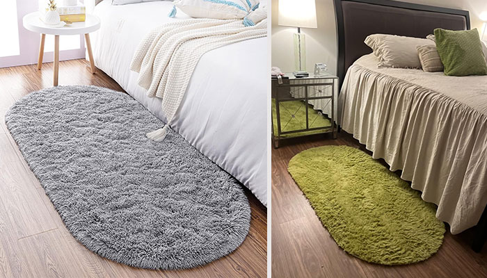 Noahas Fluff-Fiesta: Ultra Soft Oval Bedroom Rugs - Make Your Living Space 'Rug-Nificent' With A Shaggy Style That Non-Slips And Woah-Slips!