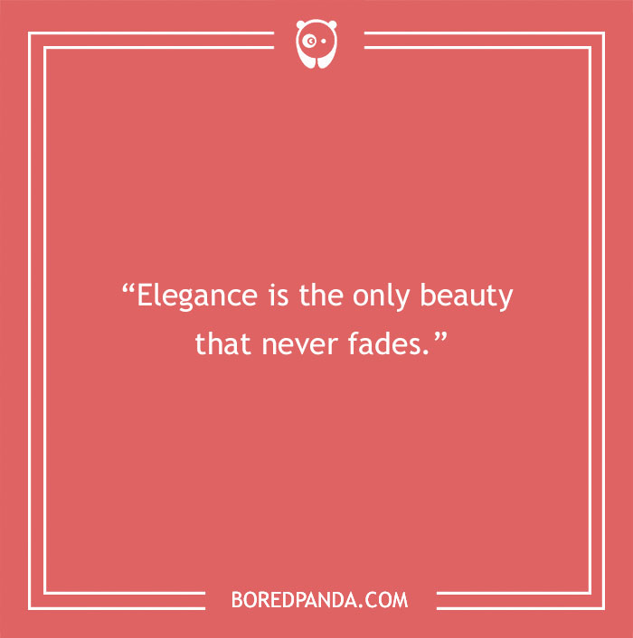 Audrey Hepburn quote about elegance